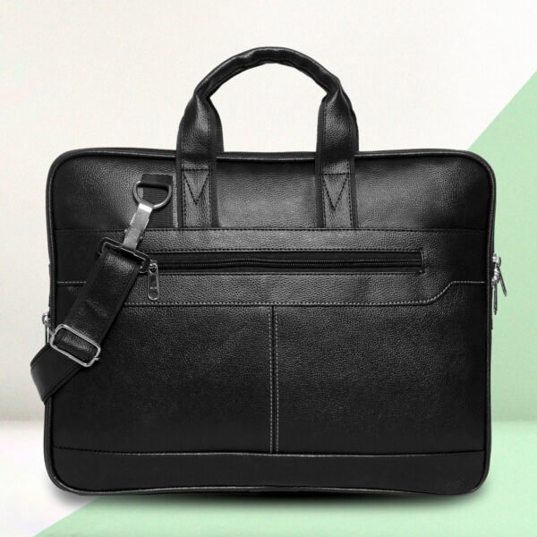 Bagneeds PU Leather Laptop Messenger Bag Black